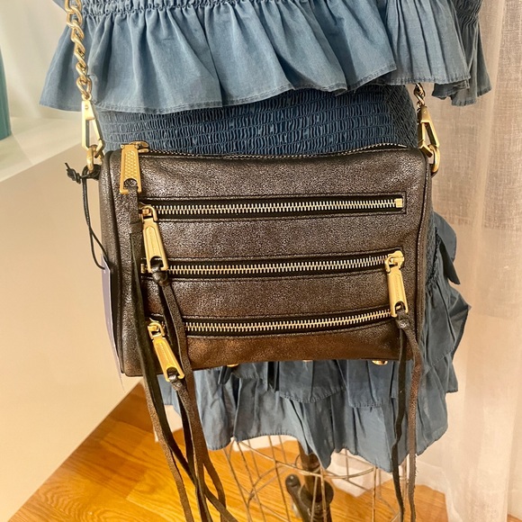 Rebecca Minkoff Bags Rebecca Minkoff Mini Mac Metallic Zippers Crossbody Poshmark
